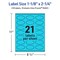 Avery Bright Blue Paper Labels, 1-1/8" x 2-1/4" Oval Scalloped